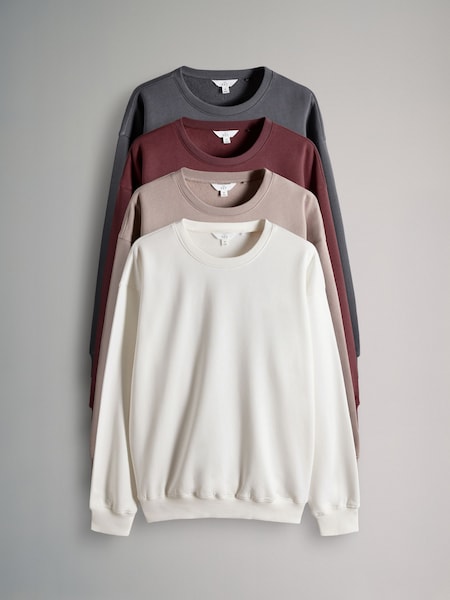 The Set 4 Pack Oversized Crew Neck Sweatshirts (AW3039) | €69