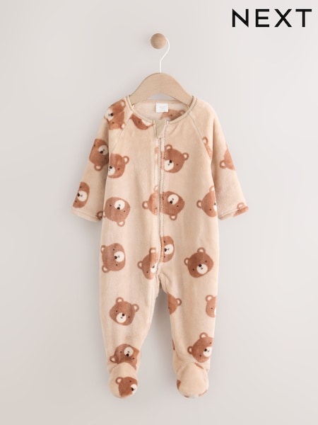 Brown Baby Star Fleece Sleepsuit (AW3063) | ₱1,590 - ₱1,860