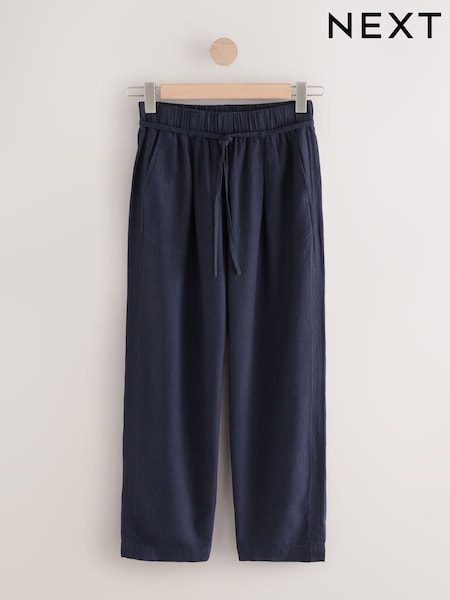 Laivasto - Solmio Vyötärö Tynnyrilahkeinen; tynnyri- Pellava Blend Housut (AW3116) | €36