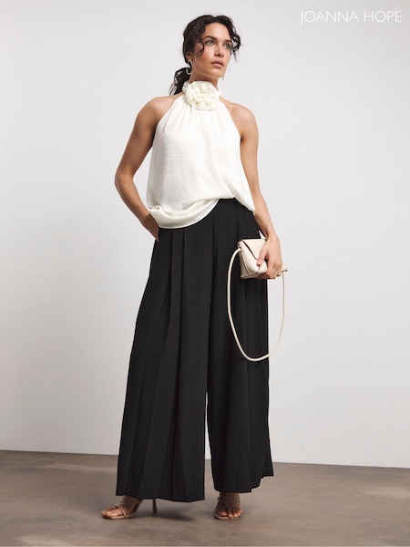 Joanna Hope Ultra Pleated Black Trousers (AW3174) | 288 LEI