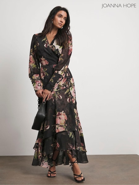 Joanna Hope Black Wrap Dress (AW3177) | €126