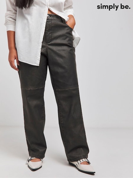 Simply Be PU Straight Leg Trousers (AW3200) | €39