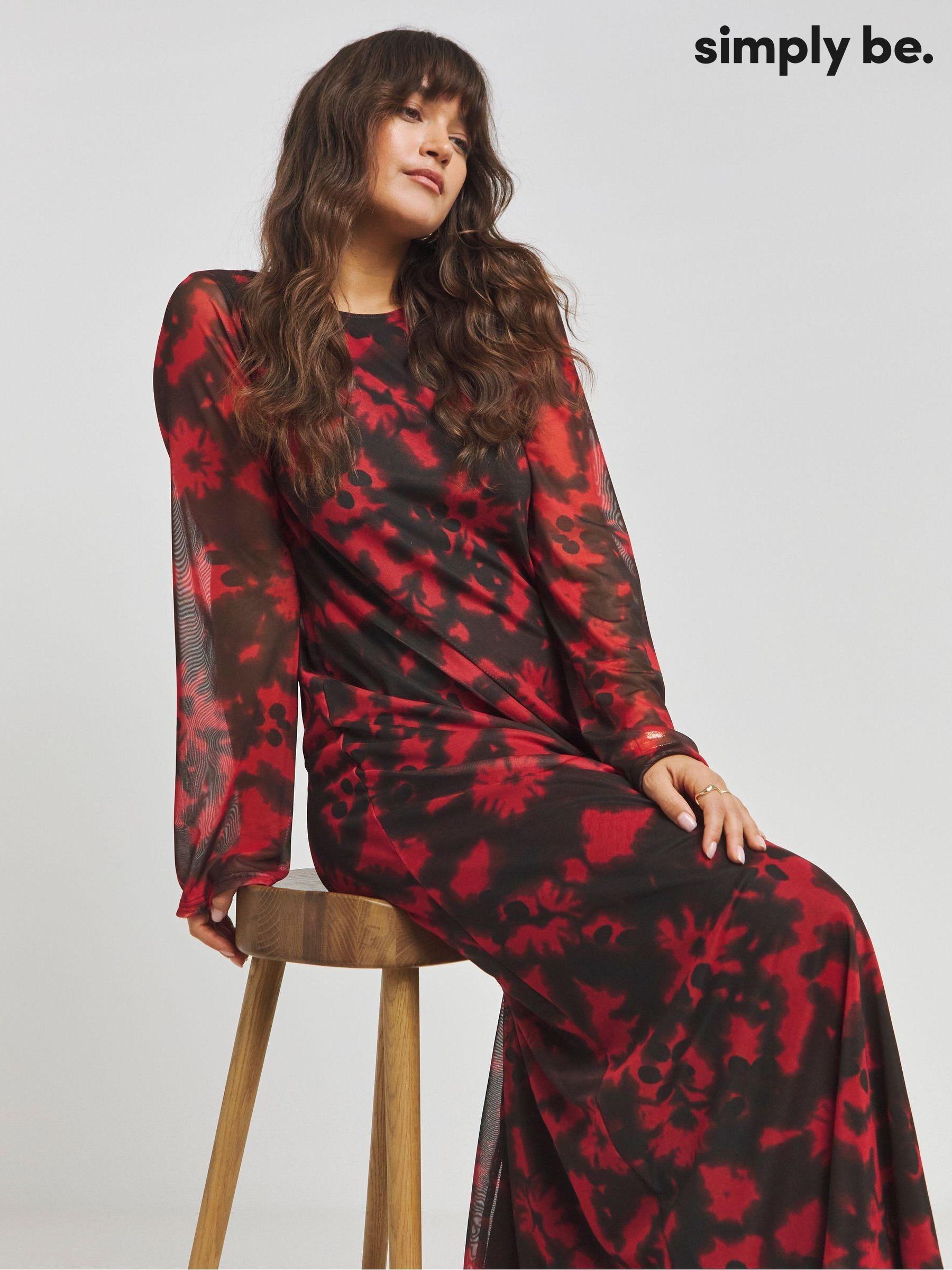 Simply be red dress discount