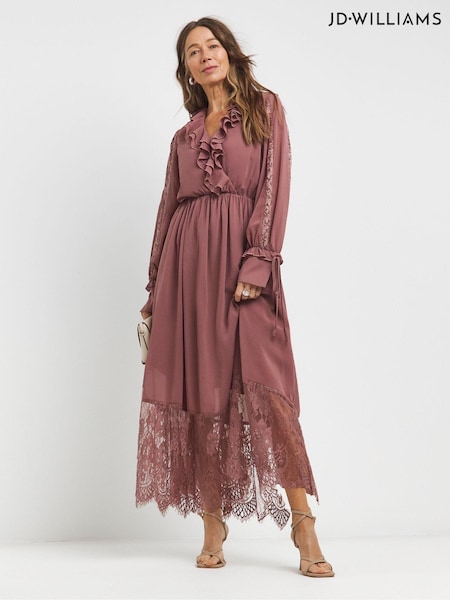 JD Williams Frill Lace Detail Maxi Dress (AW3220) | 287 LEI