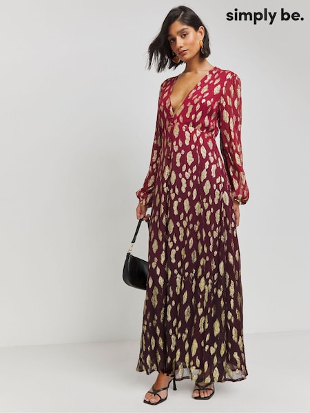 Simply Be Ombre Jacquard Maxi Dress (AW3221) | ‏495 د.إ.‏