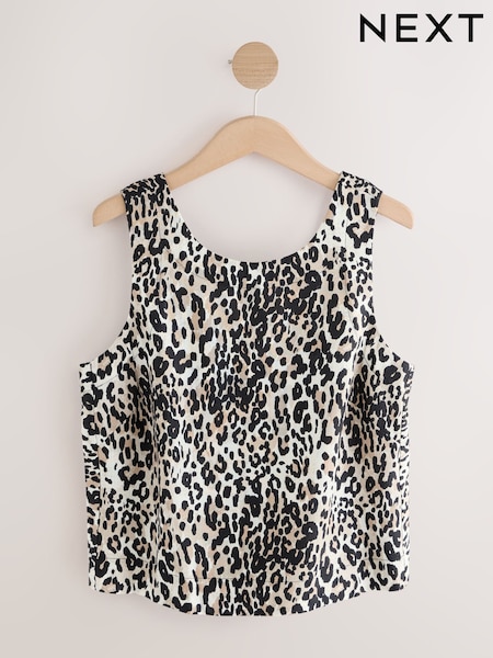 Grey Leopard Print Vest Top (AW3258) | 848 UAH