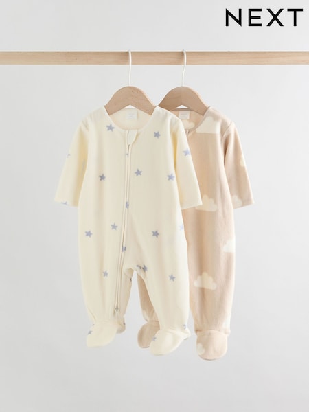 Neutral Baby Micro Fleece Two Way Zip Sleepsuits 2 Pack (AW3279) | ₱2,660 - ₱2,920