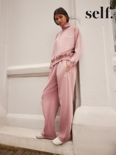 self. Pink Wide Leg Joggers (AW3329) | 5,260 ISK
