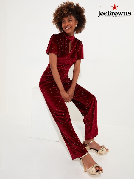 Joe Browns Sparkle Velour Flutter Sleeve Wide Leg Jumpsuit (AW3437) | €53