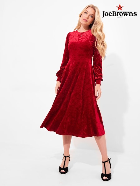 Joe Browns Velour Voluminous Sleeve Midi Dress (AW3481) | €40