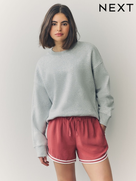 Dusky Pink Sports Shorts With Contrast Stripe (AW3553) | €28