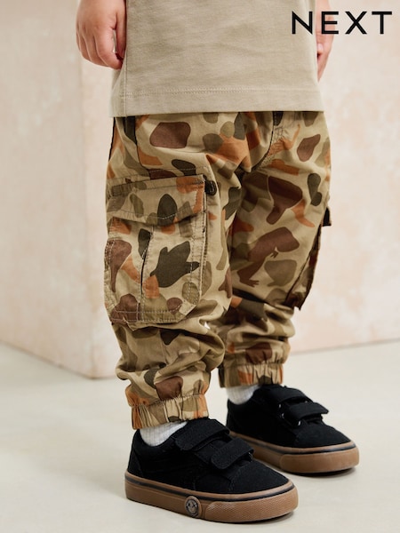 Khaki Camo Dino Print Lined Cargo Trousers (3mths-7yrs) (AW3569) | €18.50 - €21.50
