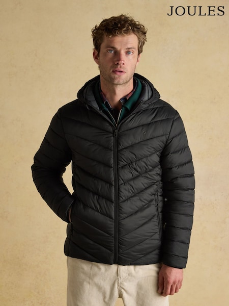 Joules Garrett Black Showerproof Padded Jacket (AW3701) | €83
