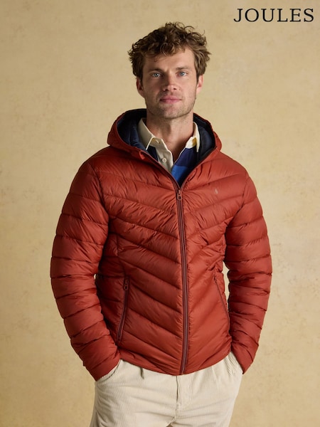 Joules Garrett Orange Showerproof Padded Jacket (AW3702) | R$ 585