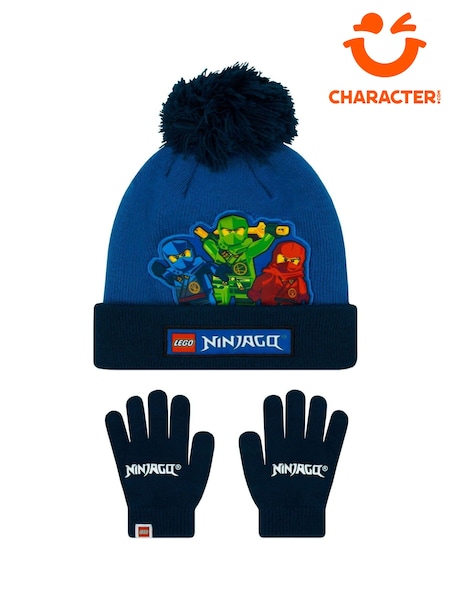 Character Blue Boys LEGO Ninjago Winter Hat and Gloves Set (AW3793) | €25