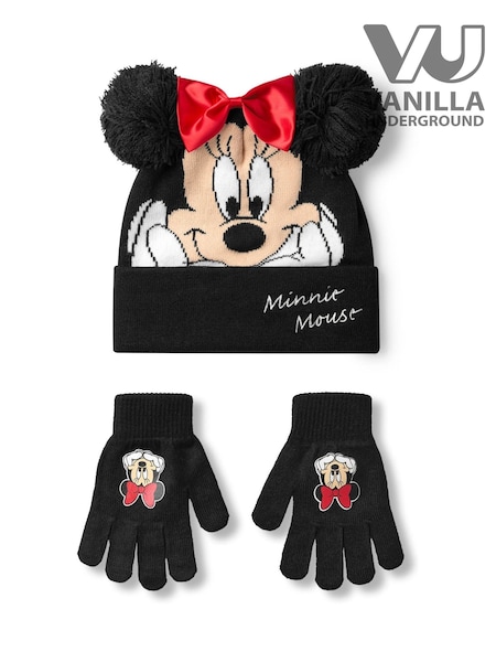 أسود - Vanilla Underground Kids Disney Character Winter Hat And Gloves Set (AW3796) | ‏79 ر.ق.