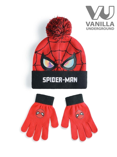 Vanilla Underground Red Marvel Spider-Man Boys Hat & Gloves Set (AW3801) | ₪101