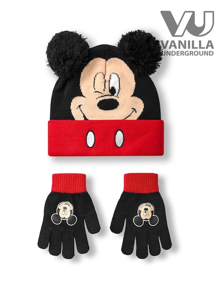 أسود كروم - Vanilla Underground Kids Disney Character Winter Hat And Gloves Set (AW3803) | ‏79 ر.ق.