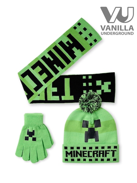 Vanilla Underground Minecraft Boys Hat, Gloves & Scarf Set (AW3806) | ‏99 ر.ق.