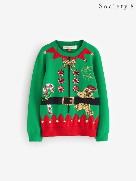 Society 8 Girls Little Helper Christmas Jumper (AW3830) | ‏12 ر.ع.‏