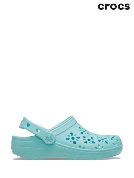 Crocs Kids Classic Floral Cut Out Clog Shoes (AW3907) | 335 LEI