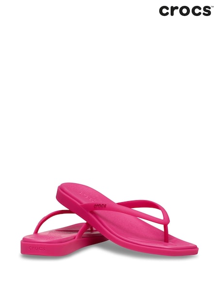Crocs Pink Miami Flip Sandals (AW3909) | $92