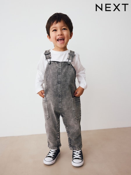 Grey Denim Dungarees (3mths-7yrs) (AW3936) | AED97 - AED117