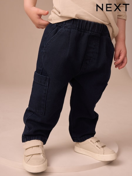 Dark Blue Cargo Jeans (3mths-7yrs) (AW3944) | €20 - €23