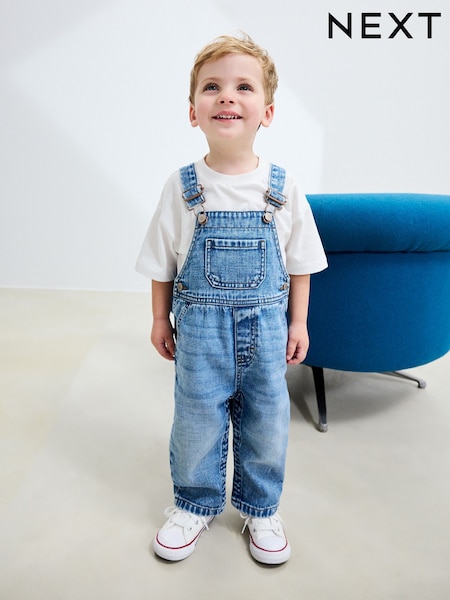 Mid Blue Denim Dungarees (3mths-7yrs) (AW3951) | AED94 - AED114