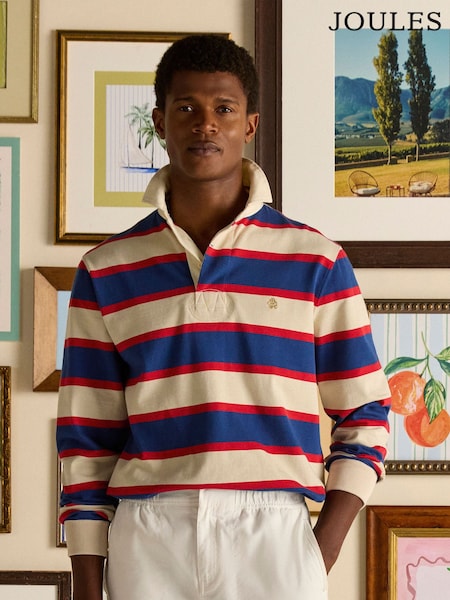 Joules Rugby Club Shirt Blue/Neutral (AW4164) | R$ 585