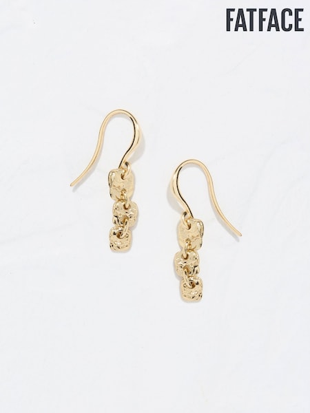 FatFace Gold Tone Triple Circle Drop Earrings (AW4256) | €13.50