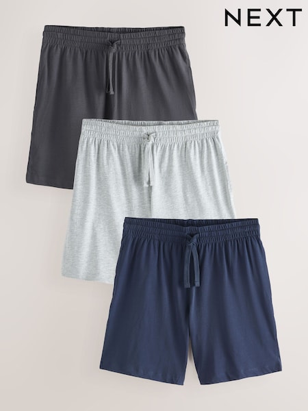 Navy Blue/Grey Jersey Pyjamas Shorts 3 Pack (AW4258) | Rp 945,000
