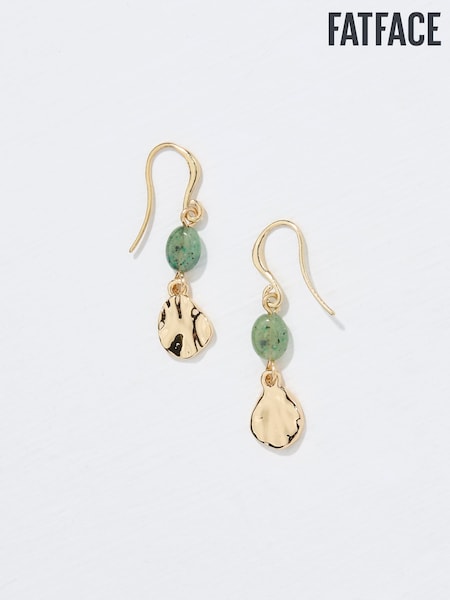 FatFace Gold Tone Stone Oval Drop Earrings (AW4259) | € 23