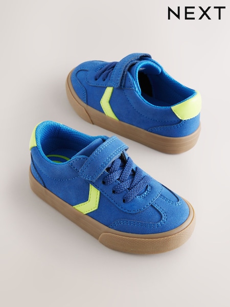 Cobalt Blue Standard Fit (F) Touch Fastening Elastic Lace Trainers (AW4260) | AED81 - AED97