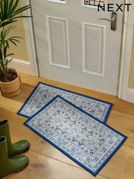 Set of 2 Washable Bridget Floral Doormats (AW4283) | ‏65 د.إ.‏ - ‏ 111‏ د.إ.
