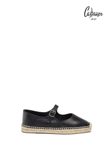 Castaner Leather Ballet Style Black Sandals (AW4308) | 1,154 LEI