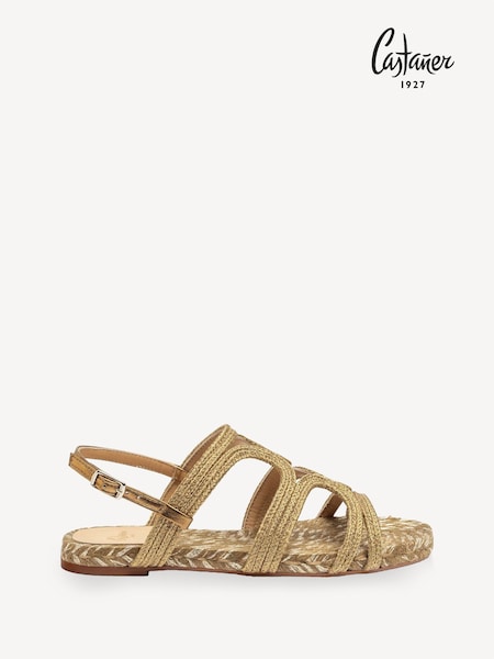 Castaner Gold Braided Flat Sandals Espadrilles (AW4312) | ‏1,159 د.إ.‏