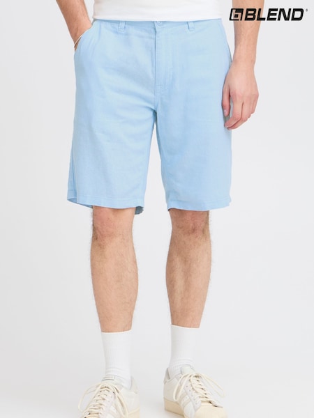 Blend Blue Linen Mix Shorts (AW4329) | ₪141