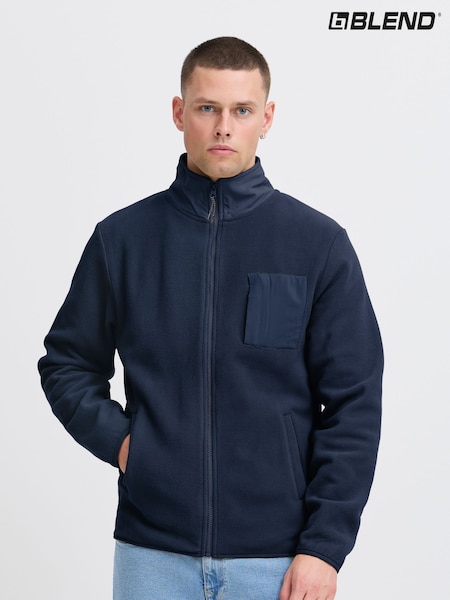 Blend Blue Zip Through Funnel Neck Fleece (AW4334) | €51