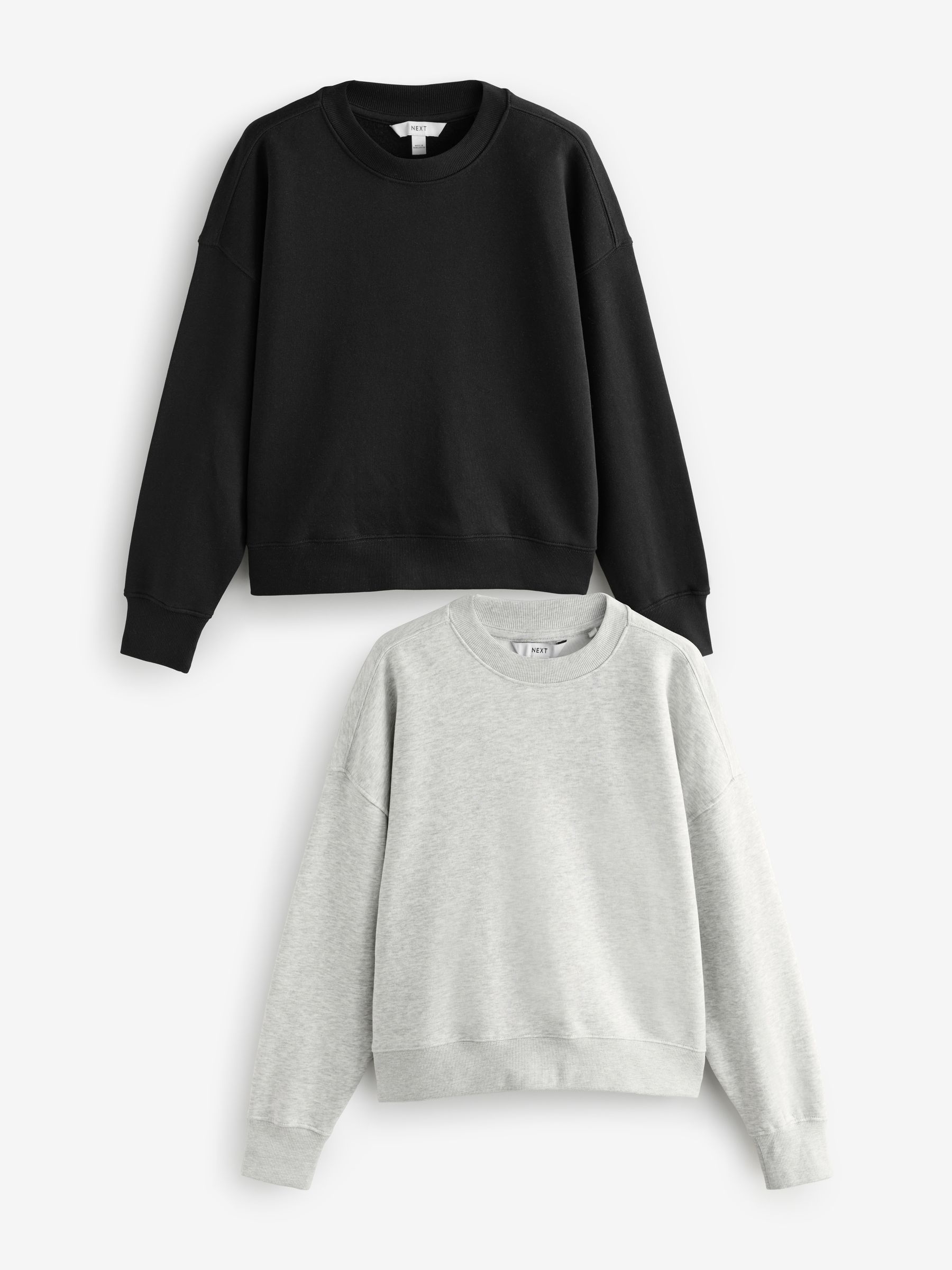 トップス WIDE SWEAT NAME CARD CREW - Washed Black Unisex American Vintage Crew - Washed Black