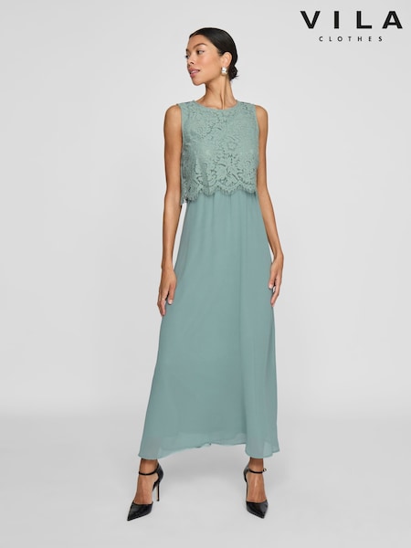 VILA Sleeveless Lace Maxi Occasion Dress (AW4413) | €85