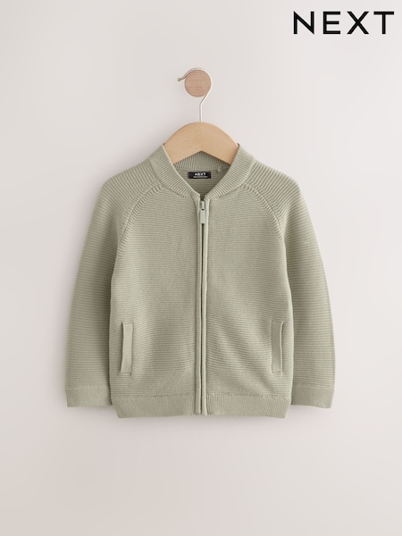 Sage Green 100% Cotton Zip Through Cardigan (3mths-7yrs) (AW4449) | 494 UAH - 576 UAH