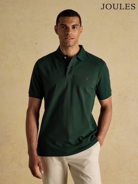 Joules Woody Dark Green Cotton Pique Polo Shirt (AW4456) | R$ 295