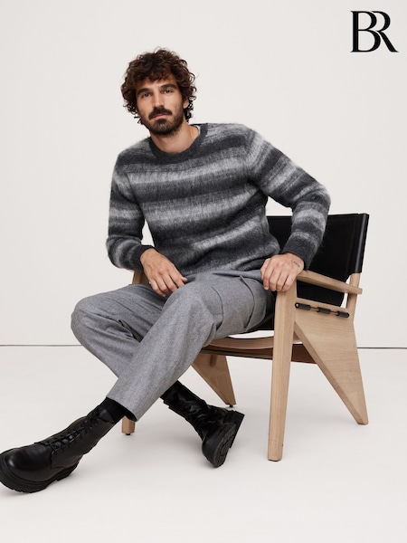 Banana Republic Grey Brushed Stripe Jumper (AW4500) | €170
