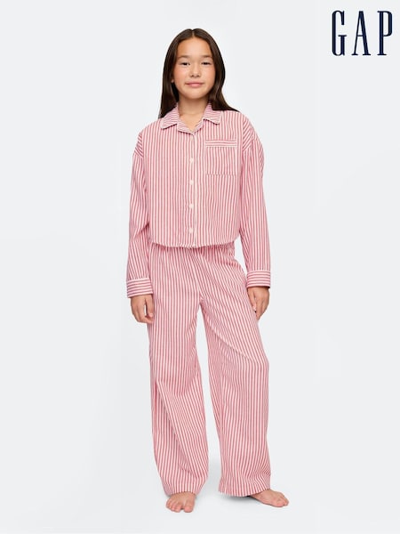 Gap Red Matching Family Kids Christmas Stripe Pyjamas (6-13yrs) (AW4511) | €20.50
