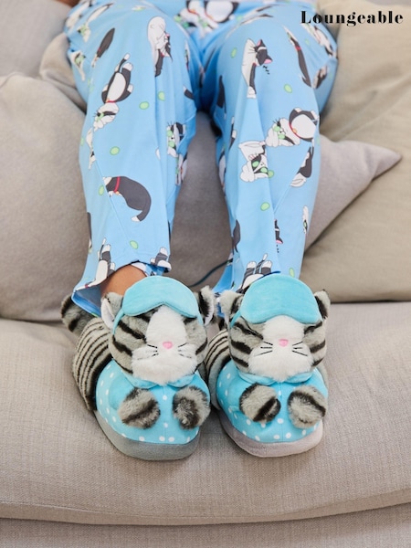 Loungeable Sleeping Cat Slippers (AW4647) | €13