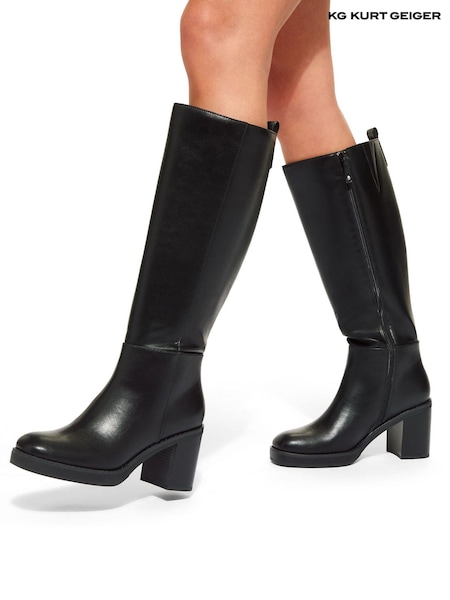 KG Kurt Geiger Thatch High Leg Black Boots (AW4766) | AED521
