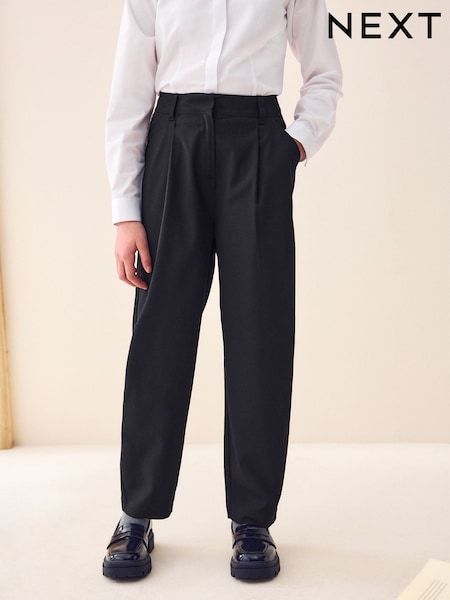 Schwarz - Barrel Leg School Trousers (9-18yrs) (AW4794) | 17 € - 26 €