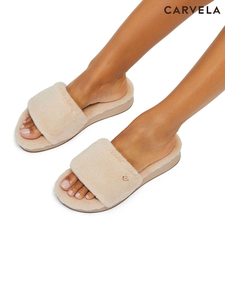Carvela Cream Cloud Cosy Sandals (AW4837) | 515 LEI