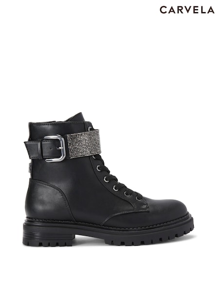 Carvela Black Glisten Ankle Black Boots (AW4844) | €144